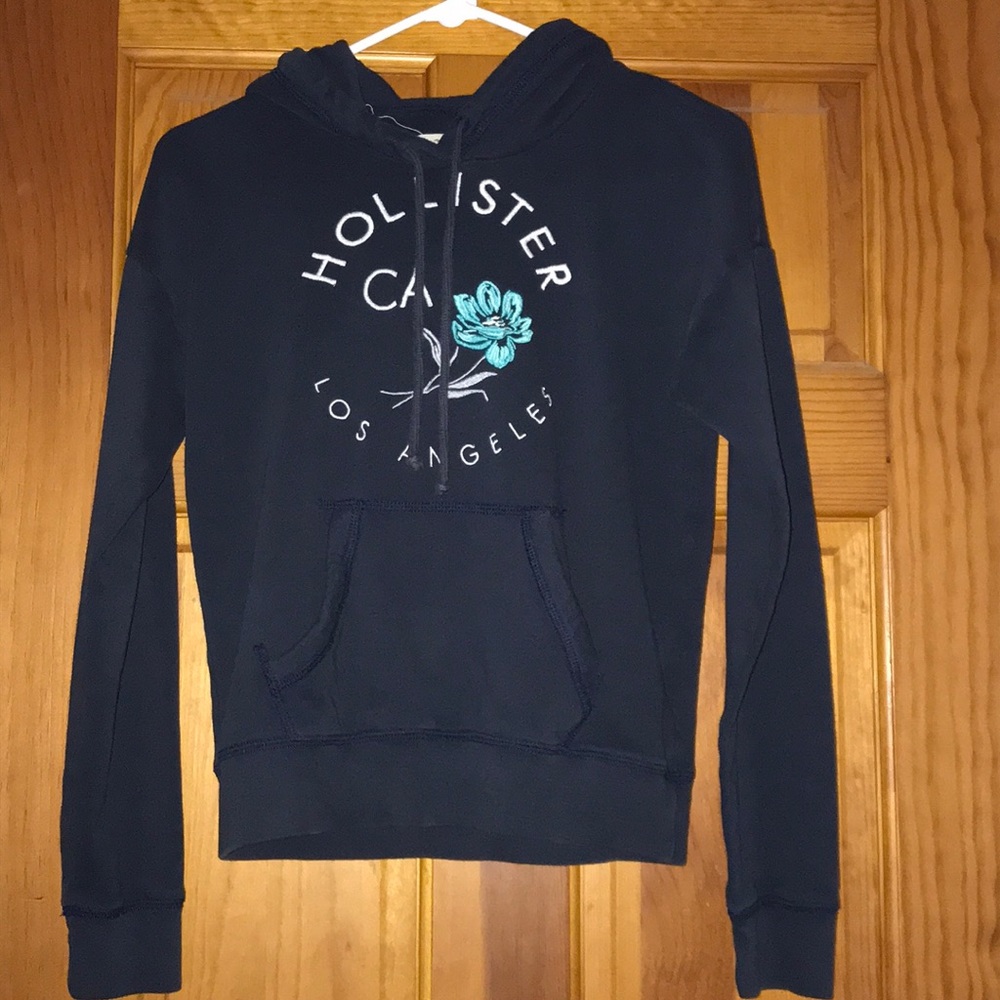 EUC Hollister navy blue hoodie